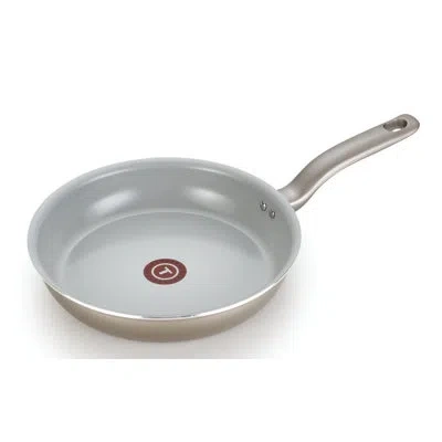 T-fal Initiatives 10 And 12 In. Ceramic Frying Pan In Champagne