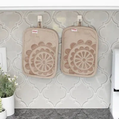 T-fal Medallion Potholder In Sand