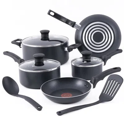 T-fal Non-stick Pots And Pans Cookware 10 Piece Set In Gray