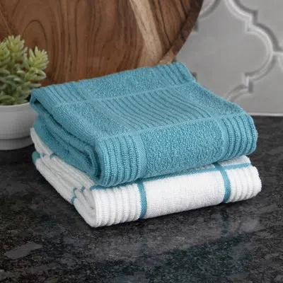 T-fal Parquet Kitchen Towel In Breeze