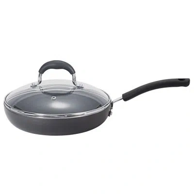 T-fal Ultimate Hard Anodized Thermo-spot 12-in. Covered Saute Pan In Black