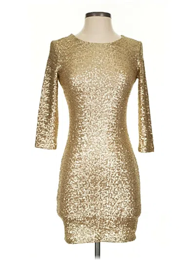 Pre-owned Tfnc Cocktail Dress In Gold