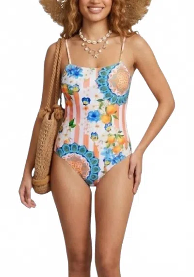 Tfy Collection Citrus One Piece Swim Suit In Orange