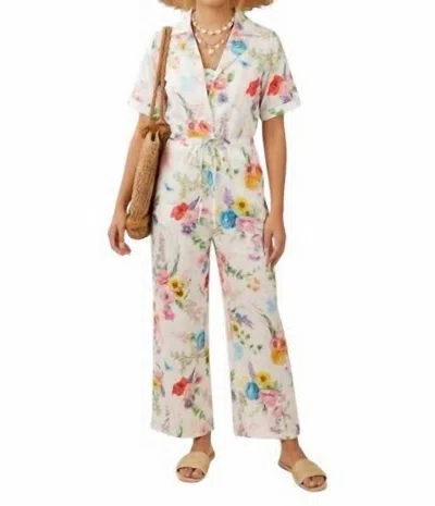 Tfy Collection She Blossoms Jumpsuit In White Multi
