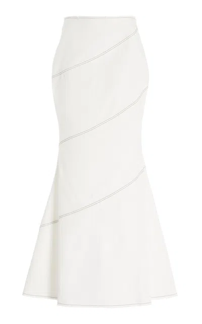 Tg Botanical Amalia Cotton Skirt In White