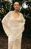 Tg Botanical Bella Cotton-blend Bralette Top In White