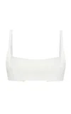 Tg Botanical Bolognese Linen-blend Bra Top In White