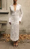 Tg Botanical Embellished Sheer Ornament Skirt In White