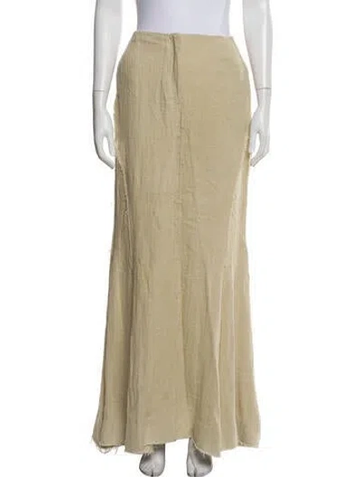 Pre-owned Tg Botanical Long Skirt In Green/neutrals