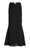 Tg Botanical Marla Shirred Maxi Skirt In Black