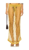 Tg Botanical Marsala Skirt In Yellow