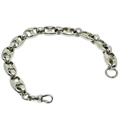 Tg-jewellery By Tamara Gervasio Anchor Link  Hook Men's Bracelet In Sterling Silver
