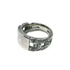 Tg-jewellery By Tamara Gervasio Black / Silver Plate & Chain Silver Men's Ring