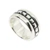 Tg-jewellery By Tamara Gervasio Black / Silver The Square Men's Chunky Ring Handmade In Sterling Silver