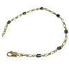 Tg-jewellery By Tamara Gervasio Gold / Grey Hematite Figaro Chain Men's Bracelet In Yellow Gold One Of A Kind