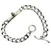 Tg-jewellery By Tamara Gervasio Men's Black / Silver Skull Silver Medium Flat Curb Bracelet