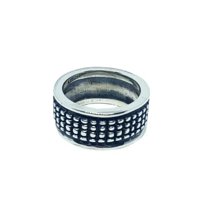 Tg-jewellery By Tamara Gervasio Men's Crocodile Oxide Silver Man Chunky Ring