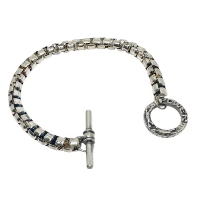 Tg-jewellery By Tamara Gervasio Men's Men's Sterling Silver Box Chain Bracelet With T-bar Clasp