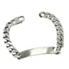Tg-jewellery By Tamara Gervasio Men's Men's Sterling Silver Id Bracelet – Recycled Silver Plate & Curb Chain, Oxidized Satin Finish In Metallic