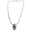 Tg-jewellery By Tamara Gervasio Men's Silver / Black / Blue Eclipse Eye Sapphire Pendant In Sterling Silver One Of A Kind