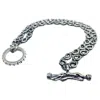 Tg-jewellery By Tamara Gervasio Men's Silver / Black Celtic Crocodile Silver Double Chain