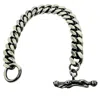 Tg-jewellery By Tamara Gervasio Men's Silver / Black Celtic Crocodile Solid Silver Curb Bracelet