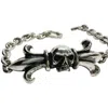 Tg-jewellery By Tamara Gervasio Men's Silver / Black Skull Crest Bracelet Sterling Silver One Of A Kind In Multi