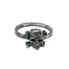 Tg-jewellery By Tamara Gervasio Men's Silver / Black Skull Face Band Ring Sterling Silver One Of A Kind