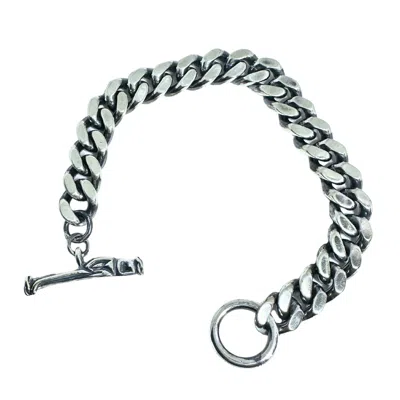 Tg-jewellery By Tamara Gervasio Men's Silver Celtic Bird Curb Chain Bracelet