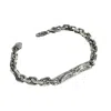 Tg-jewellery By Tamara Gervasio Men's Silver Celtic Dog Plate Knife Edge Trace Chain