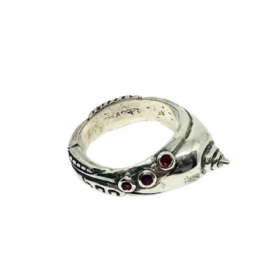 Tg-jewellery By Tamara Gervasio Men's Silver / Red Candela Silver Ruby Ring