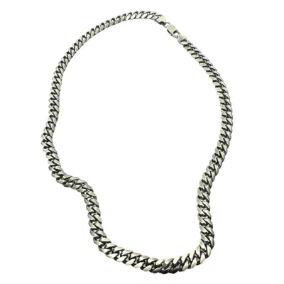 Tg-jewellery By Tamara Gervasio Men's Silver Satin And Oxide Curb Chain