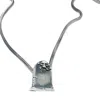 Tg-jewellery By Tamara Gervasio Men's Silver Skeleton Grave Snake Chain Necklace