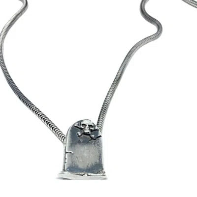 Tg-jewellery By Tamara Gervasio Men's Silver Skeleton Grave Snake Chain Necklace