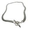 Tg-jewellery By Tamara Gervasio Silver / Black Celtic Dog Men's Oxide And Satin Curb Chain Sterling Silver In Multi