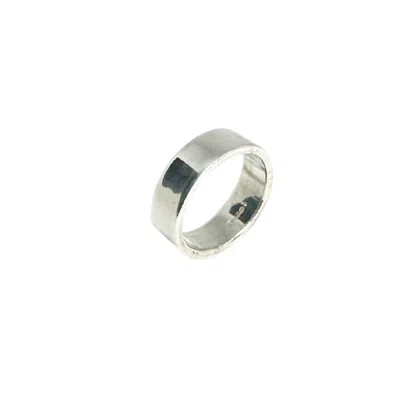 Tg-jewellery By Tamara Gervasio Silver Flat Band Men Ring Wedding Band