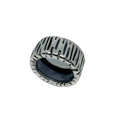 Tg-jewellery By Tamara Gervasio The Wheel Flat Silver Band Ring For Men's