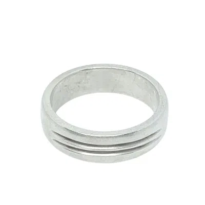 Tg-jewellery By Tamara Gervasio Two Open Lines Band Men's Ring In Sterling Silver