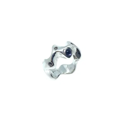 Tg-jewellery By Tamara Gervasio Women's Blue / Silver Sea Slug Silver Ring Iolite Cabochons In Multi