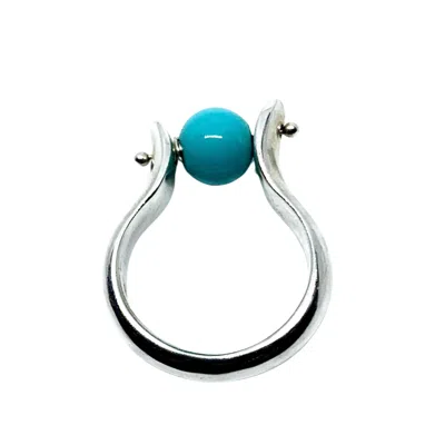 Tg-jewellery By Tamara Gervasio Women's Blue / Silver Turquoise Crusher Of Thoughts Spinning Beads Sterling Silver In Multi
