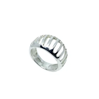 Tg-jewellery By Tamara Gervasio Women's Grill Sterling Silver Band Ring