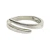 Tg-jewellery By Tamara Gervasio Women's Handmade Sterling Silver Open Band Ring – Minimalist Lost Wax Design In Silver