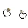 Tg-jewellery By Tamara Gervasio Women's Heart Silver Stud Earrings