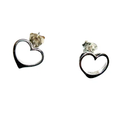 Tg-jewellery By Tamara Gervasio Women's Heart Silver Stud Earrings