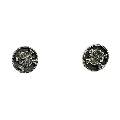 Tg-jewellery By Tamara Gervasio Women's Medaglie Skull Bones Silver Stud
