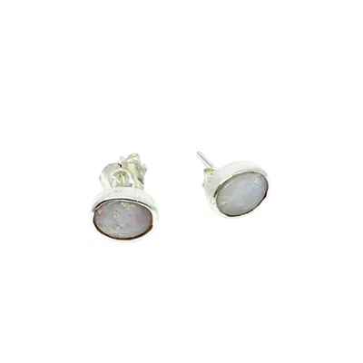 Tg-jewellery By Tamara Gervasio Women's One-of-a-kind Opal Stud Earrings In Recycled Sterling Silver