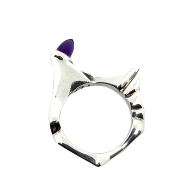 Tg-jewellery By Tamara Gervasio Women's Pink / Purple / Silver Pyramid Silver Ring Amethyst