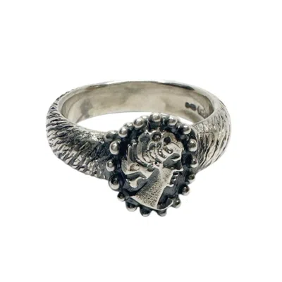 Tg-jewellery By Tamara Gervasio Women's Silver / Black Cameo Muse Ring – Handcrafted Sterling Silver-one Of A Kind In Multi