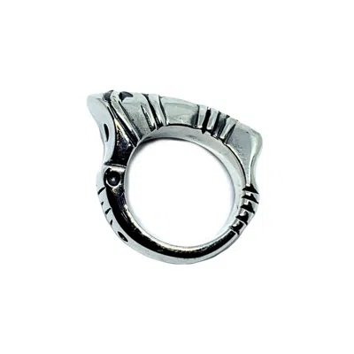 Tg-jewellery By Tamara Gervasio Women's Silver / Black Eyebrow Sterling Silver Statement Unisex Ring In Multi
