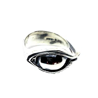 Tg-jewellery By Tamara Gervasio Women's Silver / Black Eyes Sterling Silver Unisex Ring